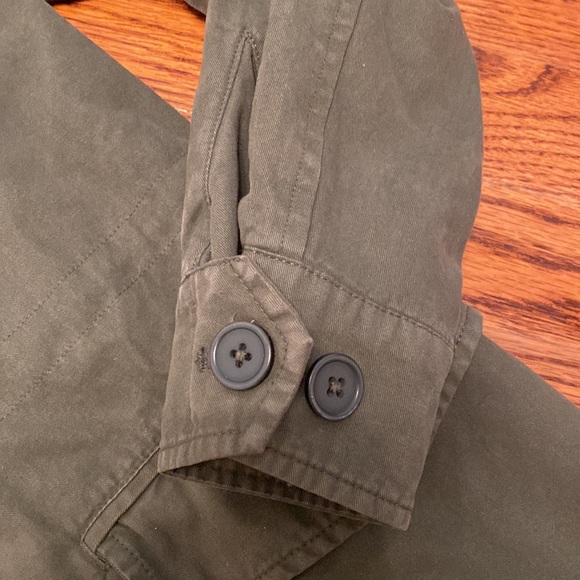 BB Dakota Tawny Stud Trim Olive Green Army Utility Cargo Jacket Military - Picture 7 of 16